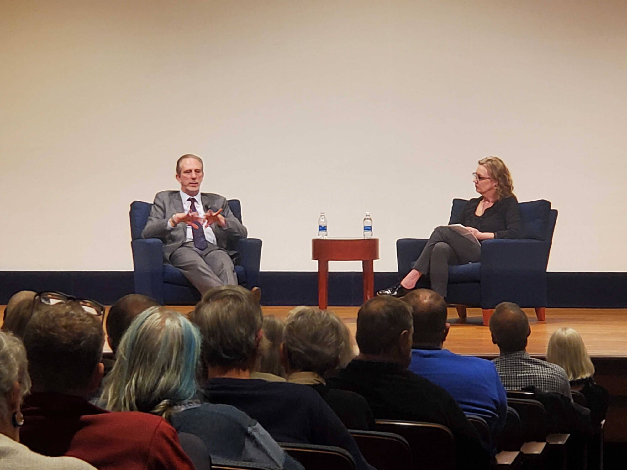 Kristin Du Mez and David Gushee at an event on Democracy